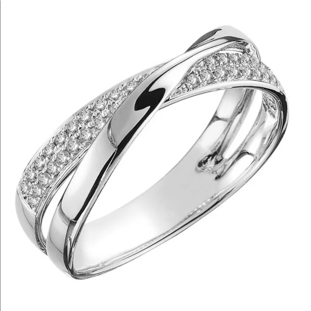 New Women’s 925 Silver Engagement Band Ring